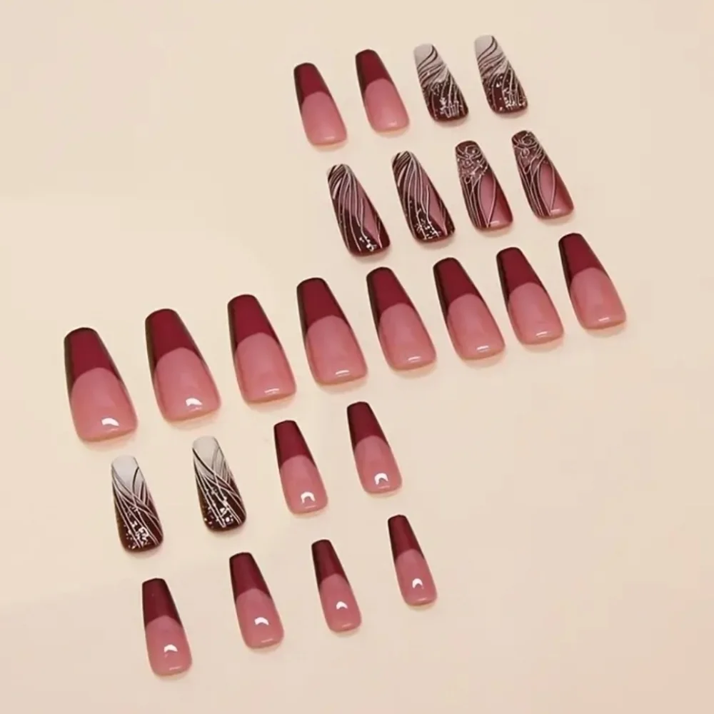 24 Pieces Fake Press On Nails